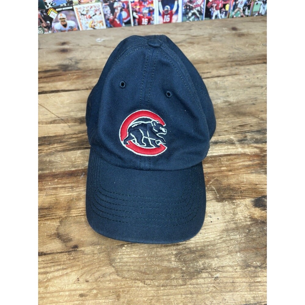 47 Brand Franchise Chicago Cubs Hat Size Medium Green Bill Bear Logo Navy Red